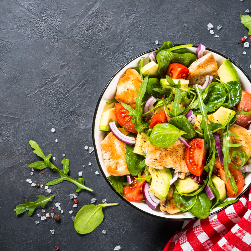 Maaltijdsalade met Italiaanse kip