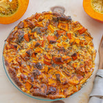 Marokkaanse quiche met pompoen, wortel, feta en ras-el-hanout